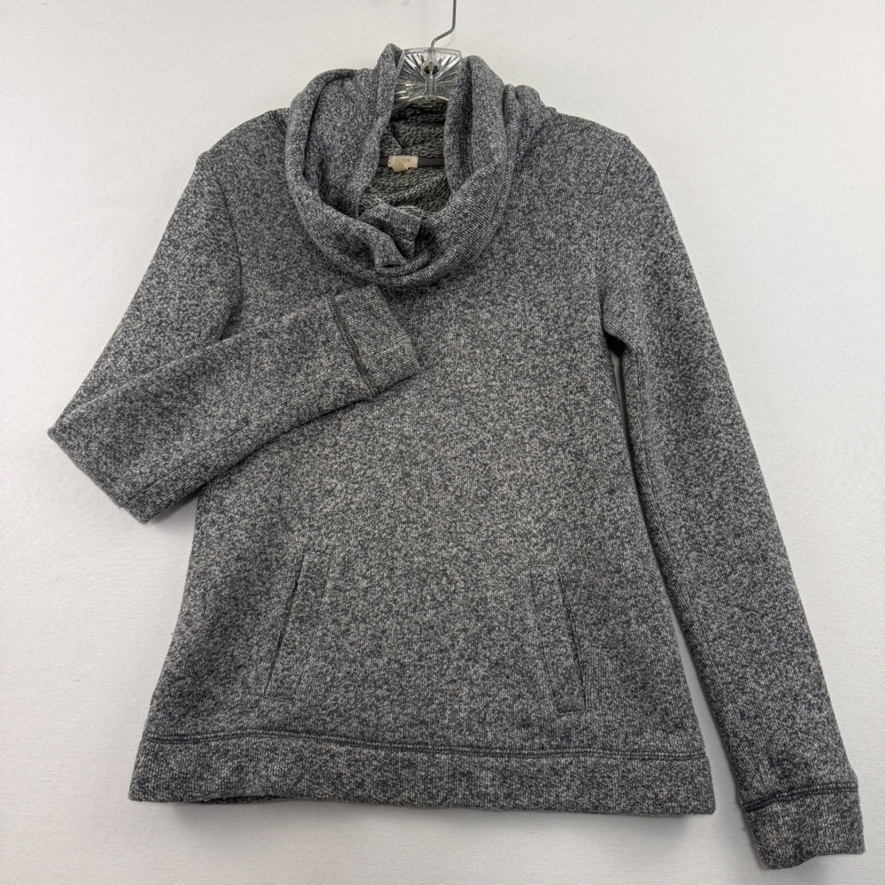 J. Crew Marled Gray Cowl Neck Sweater Pullover‎ Long Sleeve Women XS - Picture 2 of 12